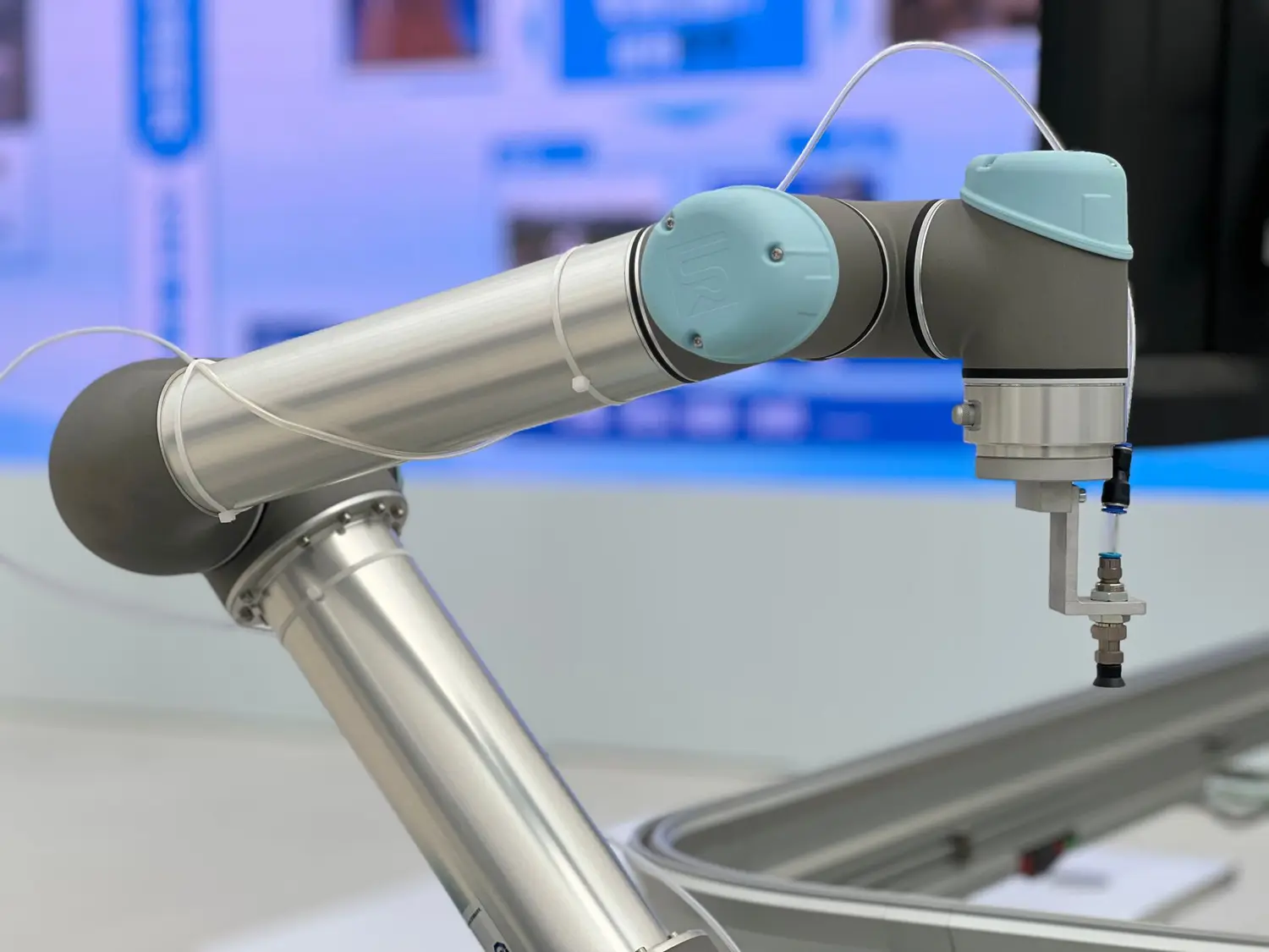 Modern robotic equipment on a production line